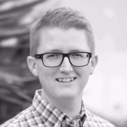 Black-and-white headshot of Leif Kendall, Director of ProCopywriters